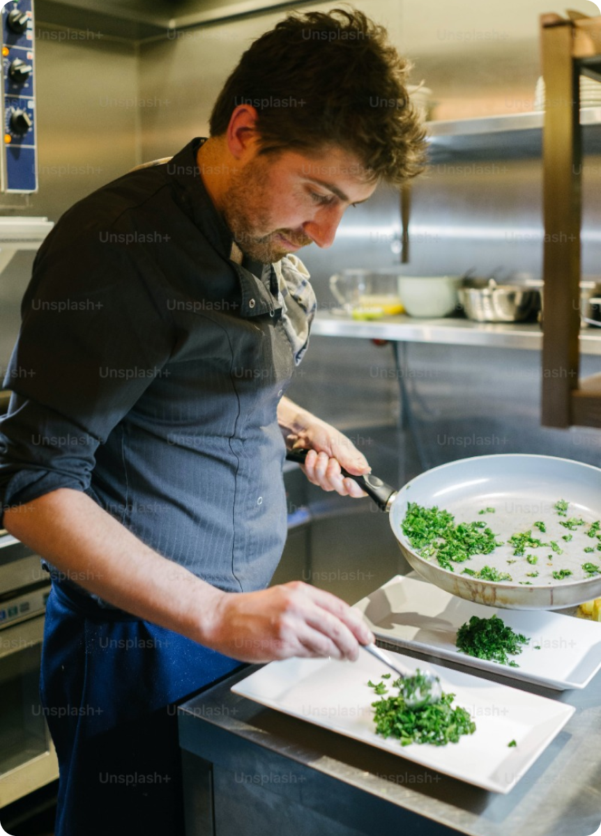 Chef preparing food